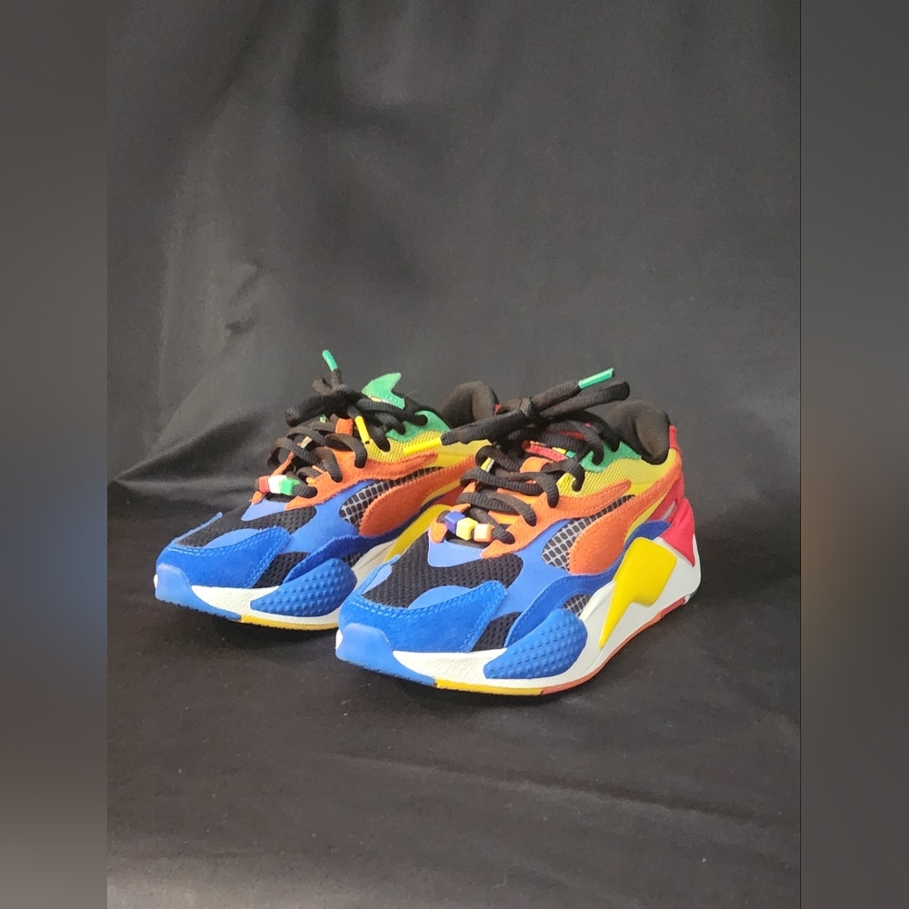 Puma RS-X3 Rubik's Cube Sneakers in Palace Blue-High Risk Red Size EUR 37 - Picture 12 of 16